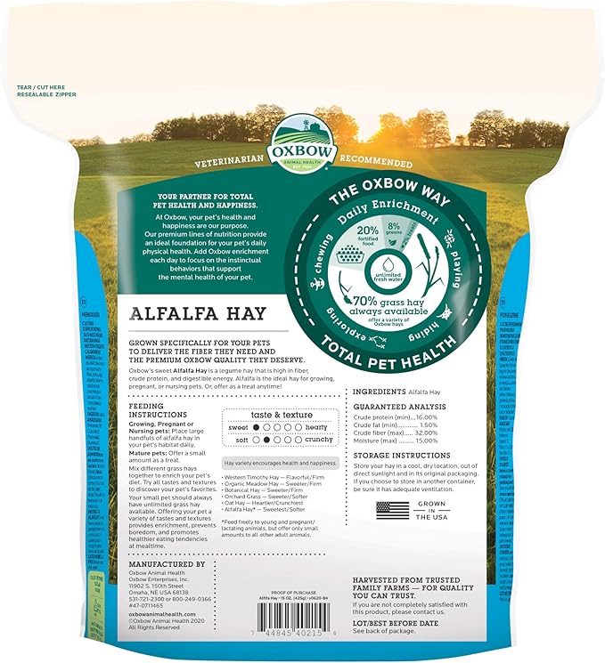 Oxbow Animal Health Alfalfa Hay 15 Ounce