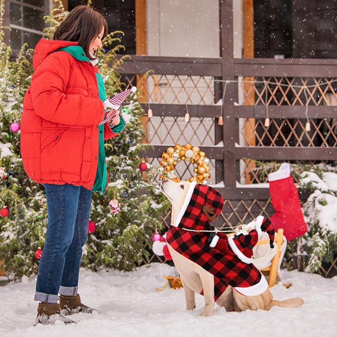 BWOGUE Santa Dog Costume Christmas Pet Clothes Santa
