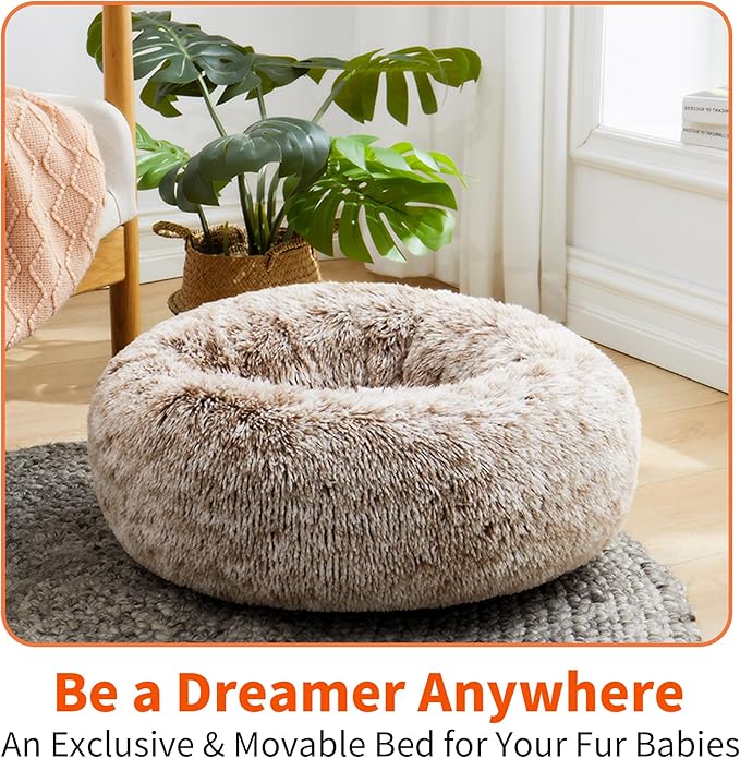Round Pet Bed for Dogs and Cats 23.5''/60cm)