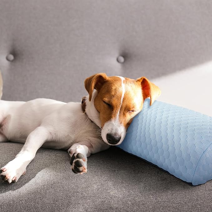 HOMBYS Cooling Dog Claming Pillow for Large and Medium Dogs Toy(25"x8", Light