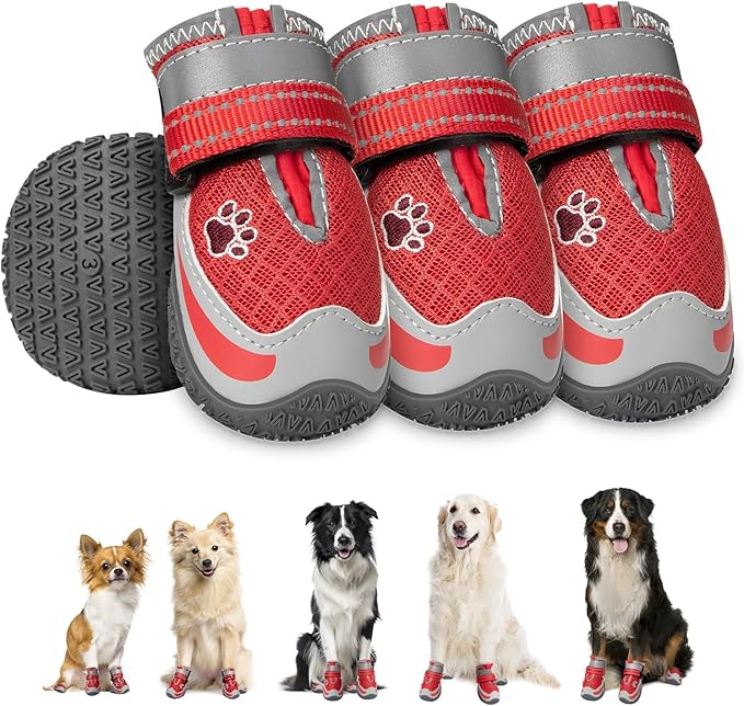 Lukovee Dog Shoes for Large Small Medium Dogs 3)