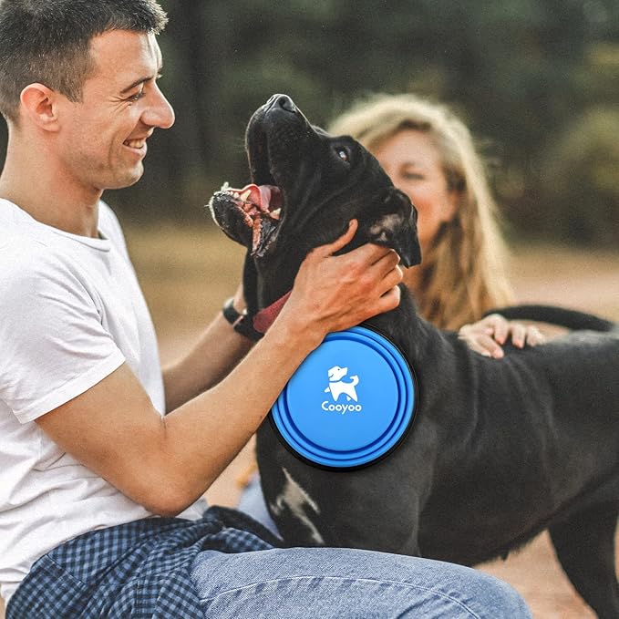 COOYOO Collapsible Dog Bowl 2 Pack 2 Carabiners