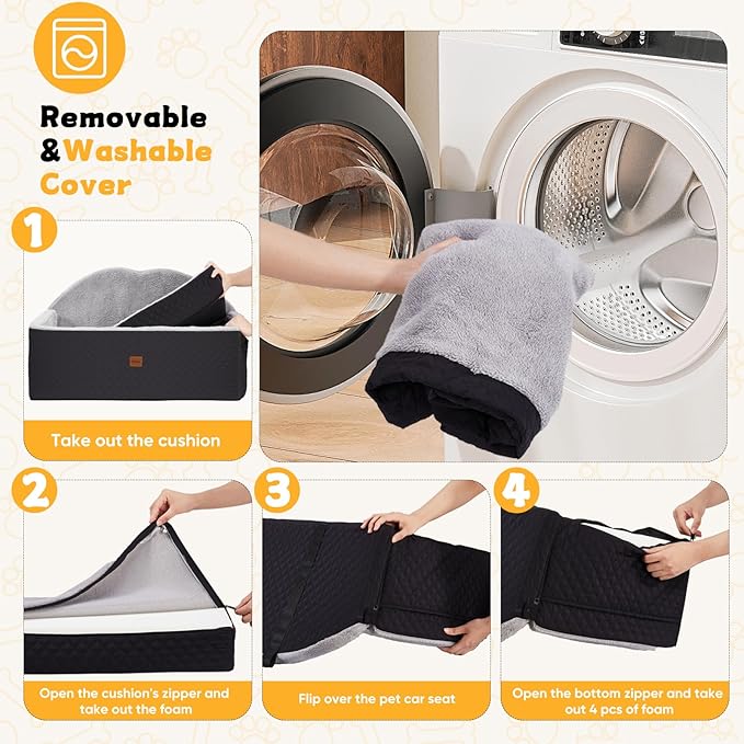 Dog Car Seat for Large Medium Dog 55 lbs 2 Small