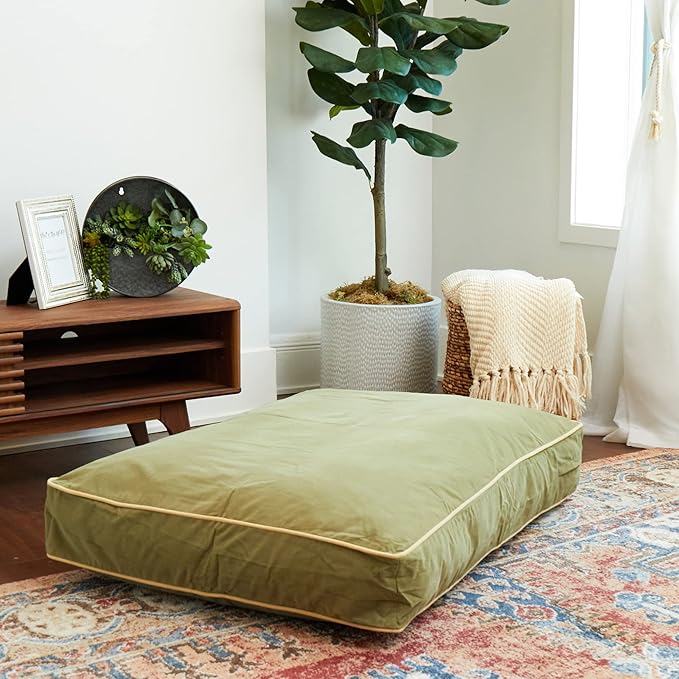 Buster Reversible Rectangle Pillow Style Dog Bed (42 x 30 in.)