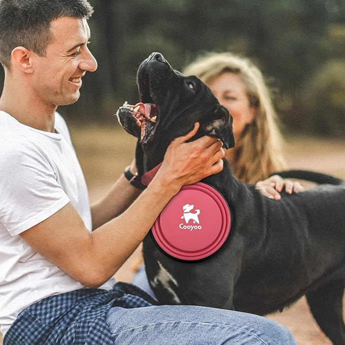COOYOO Collapsible Dog Bowl 2 Pack 2 Carabiners