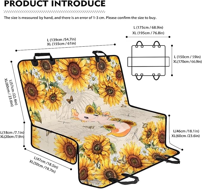 AFPANQZ Sunflower Azolotl Dog Cat Seat Cover