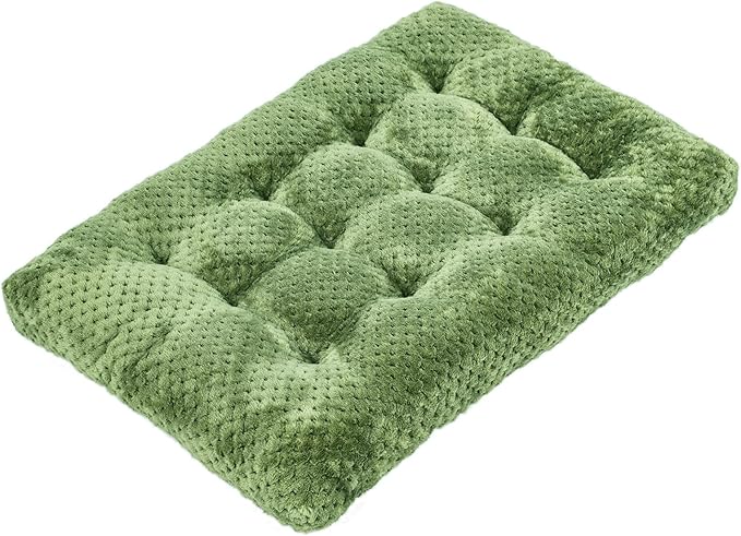 WONDER MIRACLE Fuzzy Deluxe Pet Beds (22" x 30", M-Olive