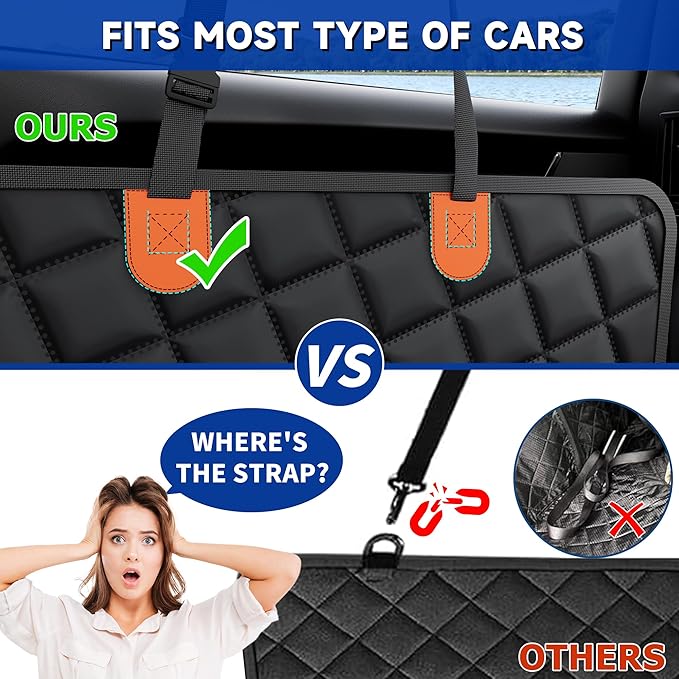 MDQ Dog Car Seat Cover for Pets 100% Waterproof Dog Car Hammock 600D Heavy