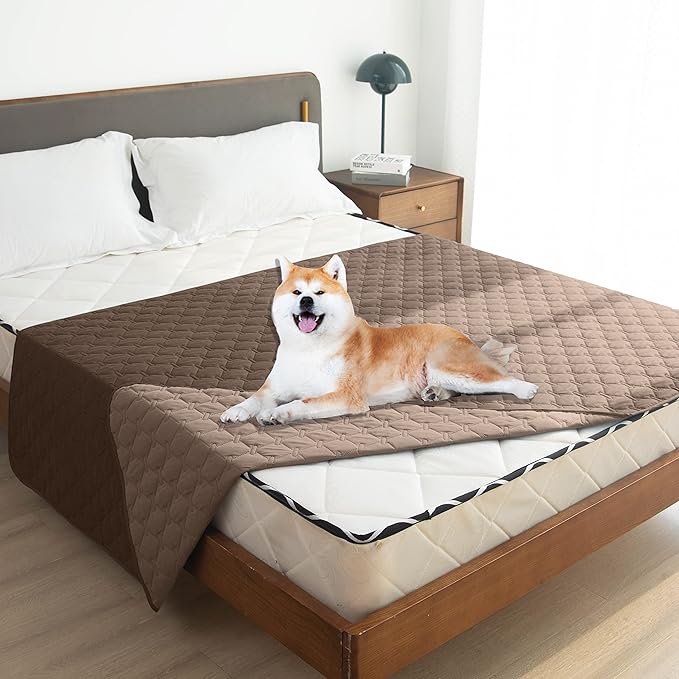 gogobunny 100% Double-Sided Waterproof Dog Bed Cover Pet Blanket Sofa Couch Furniture Protector for Puppy Large Dog Cat (82x82 Inch 1), Dark