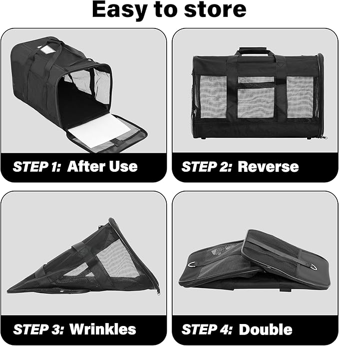 ScratchMe Pet Travel Carrier Soft Sided Portable Bag for Cats and Small Dogs