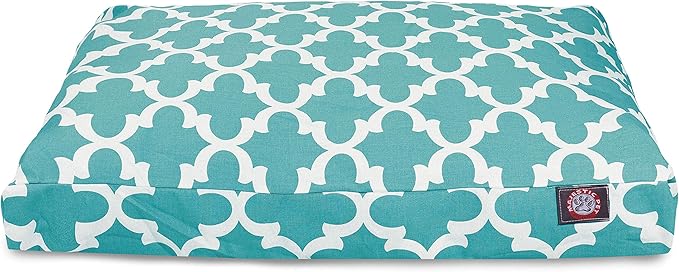Teal Trellis Small Rectangle Indoor Outdoor Pet Dog