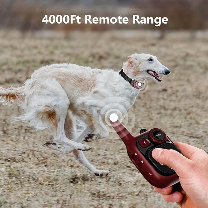 Dog Shock Collar with Remote 4000Ft Dog 5-120lbs, Rechargeable 3 Adjustable