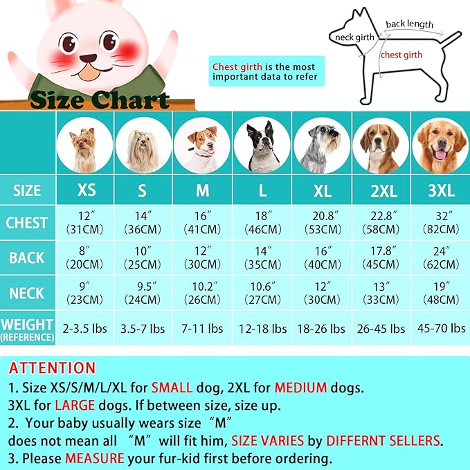 XPUDAC 4 Piece Dog Pajamas for Small Dogs