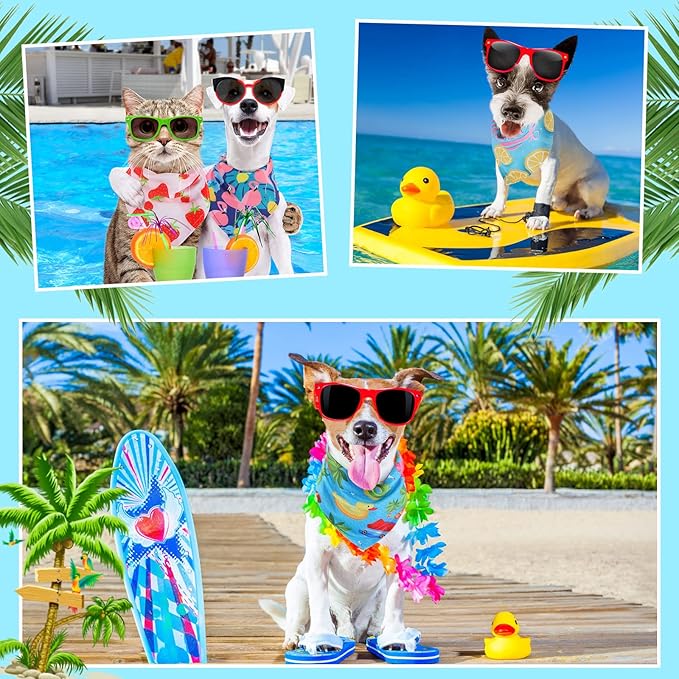 Chunful 100 Pieces Dog Bandanas Bulk Pet Bandanas