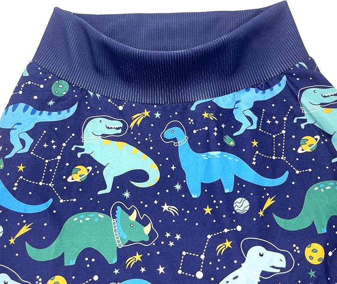 Dog Navy Sleeveless T Shirts with Universe Dinosaur Pattern Printed Soft Vest for Large Dogs (L, Vest)