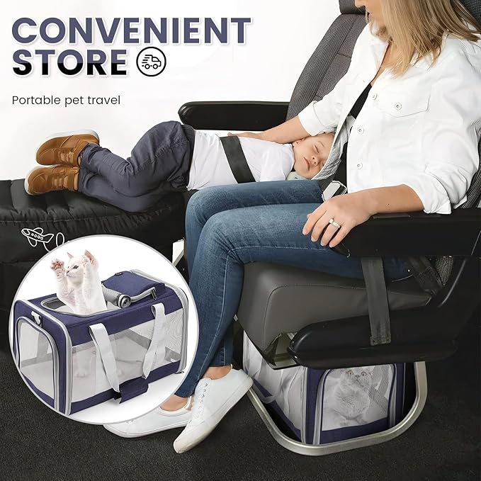 Cat Carrier Dog Carrier Portable Pet Carrier 20lbs, Cat