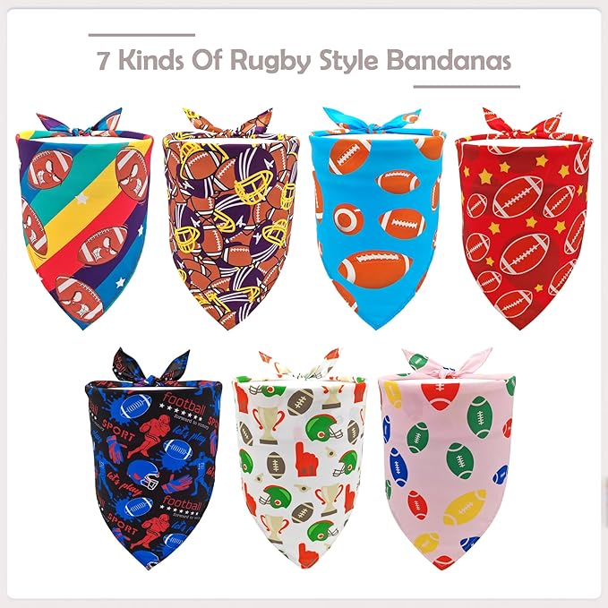 Sports Dog Bandanas for Large Dogs Breed 33 7PCS