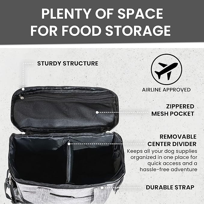 Grey Dog Travel Bag for Supplies