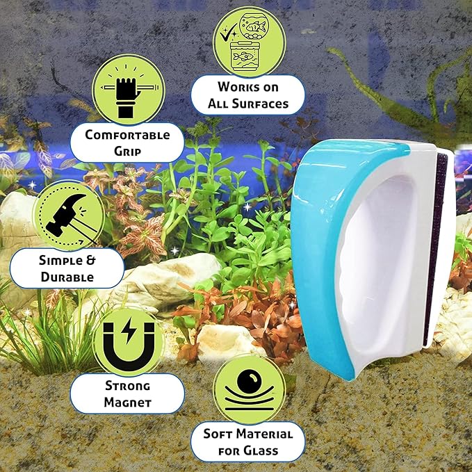 JOR Magnetic Scrubber for Aquarium Fish Tank (10-20 gallons))