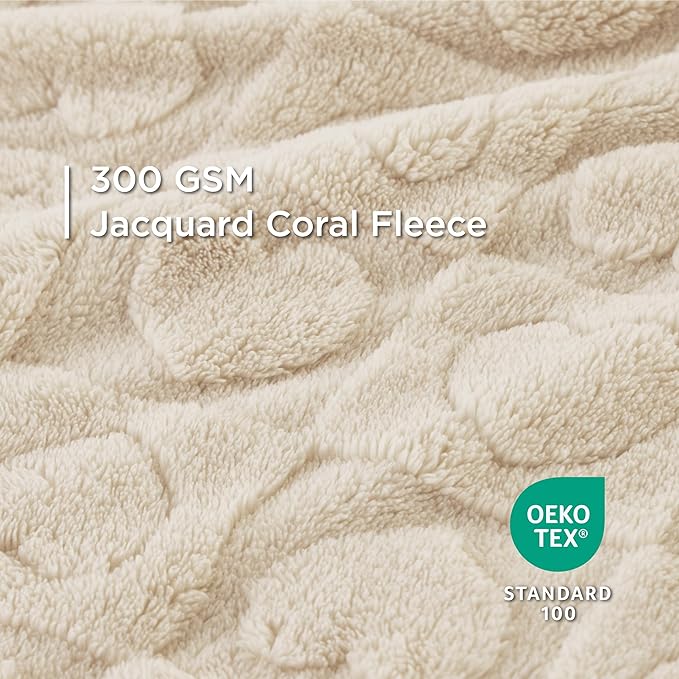 Bedsure Dog Blanket for Large Dogs Washable 300GSM Coral 60x80IN