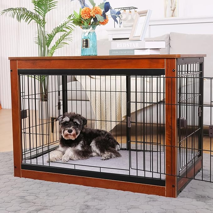 37.8 x 23.6 x 27.1 Inches Dog Crate Furniture Style for Small Medium Pets