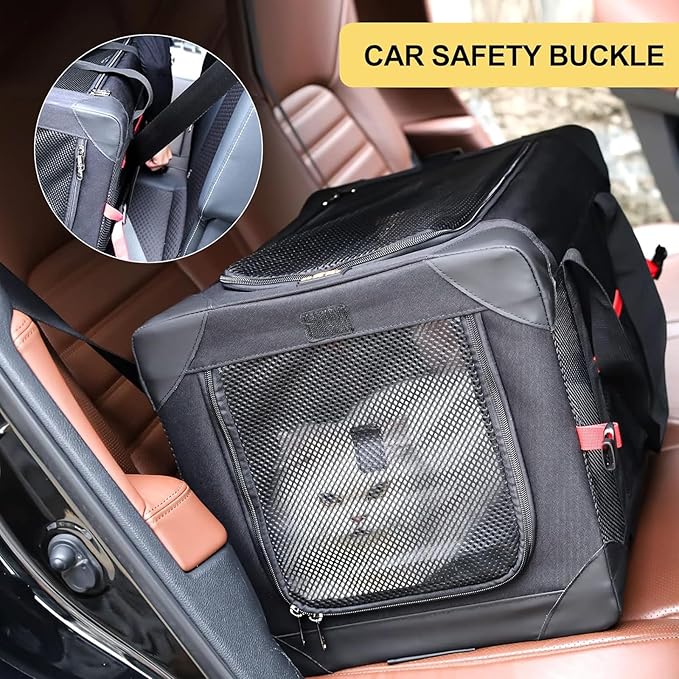 Cat Carrier for Large Cats 20 to 25 Pounds with Wheels 20 lbs 25lbs,Collapsible Hard