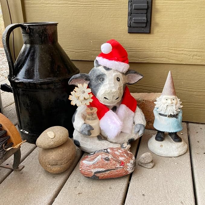 NAMSAN Cat Santa Hat Scarf Small Dog Christmas Costume Xmas Outfit Santa Claus Hat with Red Muffler for Kitten