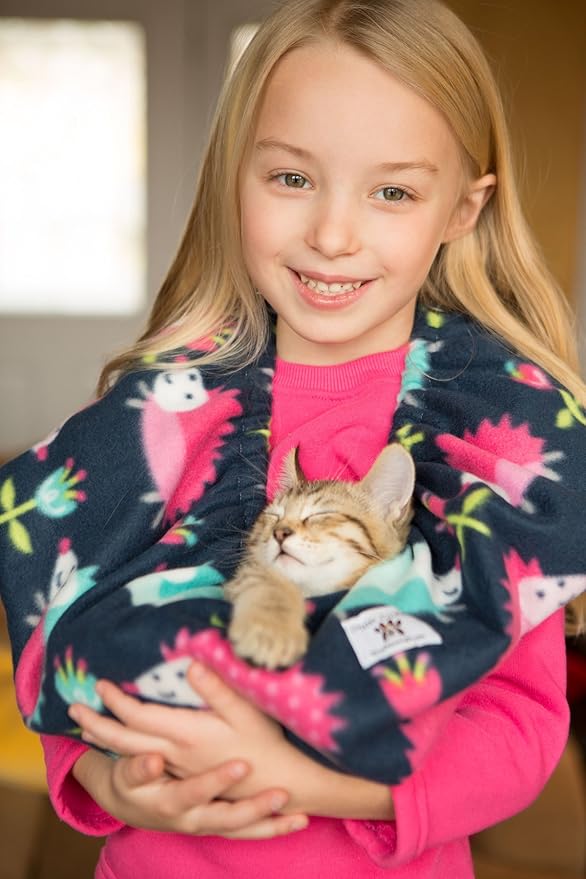 Critter Cuddler Small Animal Carrier and Bonding Pouch Anti-Anxiety Interactive Play Exercise Ring Therapeutic for Pet & Handler Small Dog Cat Hedgehog Puppy Travel Sling - Made in USA (Bugaboo)
