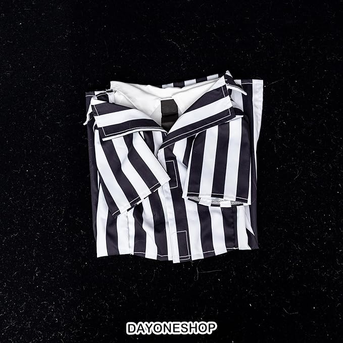 Black Striped Dog Suit wit Blonde Wig Scientist Dog Costume Pet Costume Cosplay Clothes Outfit Accessories Party Favors (Small