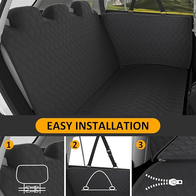 D-Lumina Pets Dog Car Seat Cover Compatible with Toyo-ta RAV4 2019-2023 RAV4, Toyo-ta RAV4 Interior