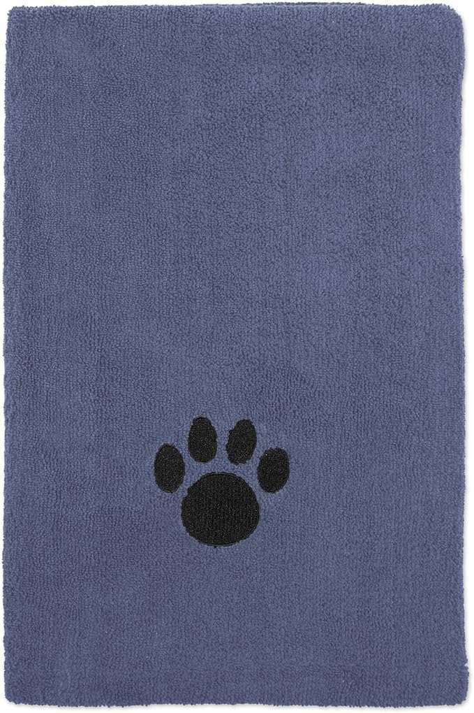 Bone Dry Pet Grooming Towel Collection Absorbent Microfiber X-Large 41x23.5", Embroidered