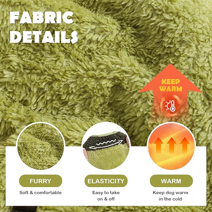 Dog Pajamas for Small Dogs Color Block Fall Winter Dog Sweater Cute Warm Dog Clothes Soft Stretchy Puppy Pjs Chihuahua Yorkie Sweater Pet Cat Sweater Tiny Dog Clothes Outfit, Green