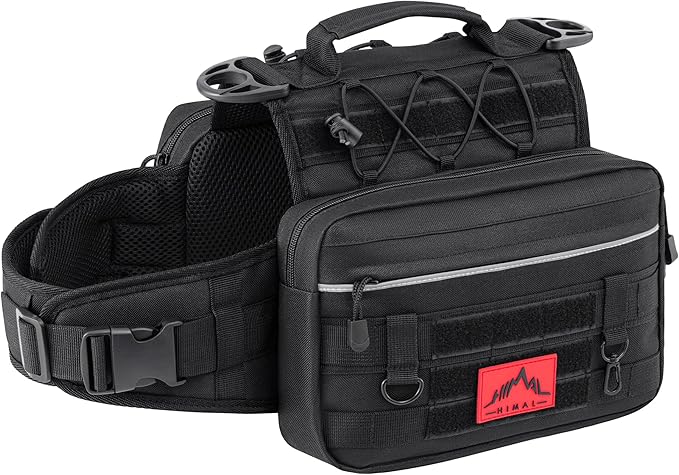 Dog Hiking Backpack for Large & Medium Dogs to Wear 4 Side