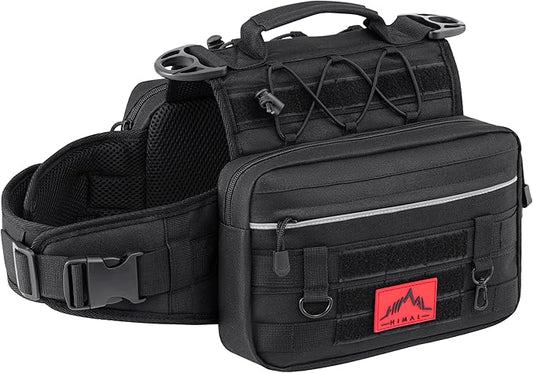 Dog Hiking Backpack for Large & Medium Dogs to Wear 4 Side