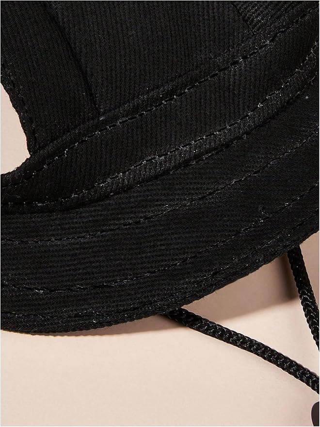 Generic Solid Dog Hat with Ear Hole Round Brim Dog Puppy Cat Sun Hat Bucket Hat Outdoor Sun Protection Pet Caps for Small Medium Cats Dogs Kitten Black Large