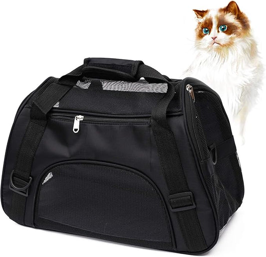 Pet Carrier Soft-Sided Carriers for Cat Carriers Dog Carrier for Small Medium Cats Dogs Puppies Pet Carrier Airline Approved up to 15 Lbs Cat Dog Pet Travel Carrier (Small