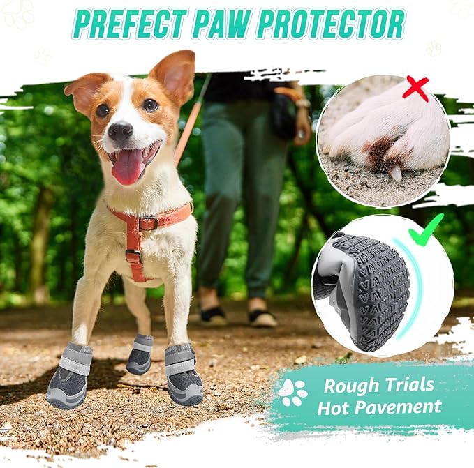 Lukovee Dog Shoes for Large Small Medium Dogs 4)