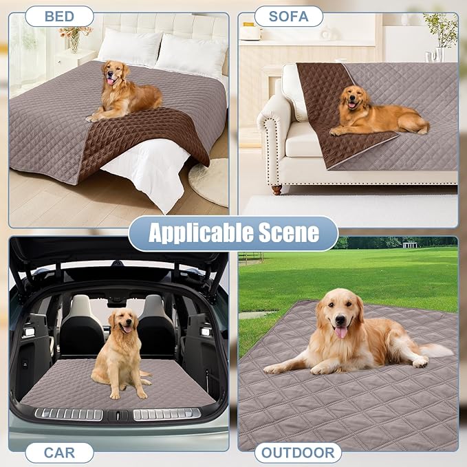 smiry Waterproof Dog Blanket (30"x70", Greyish