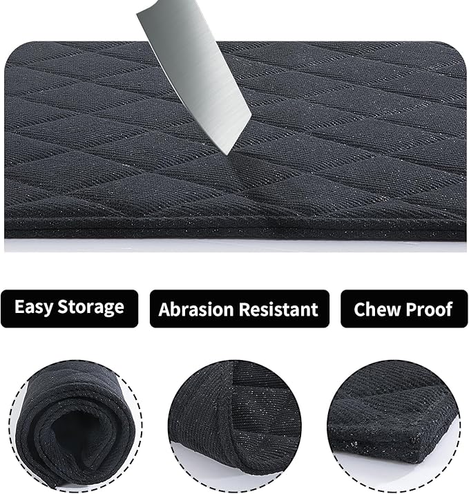 HOMBYS Chew Proof Dog Crate Pad Mat 28"x47" Indestructible