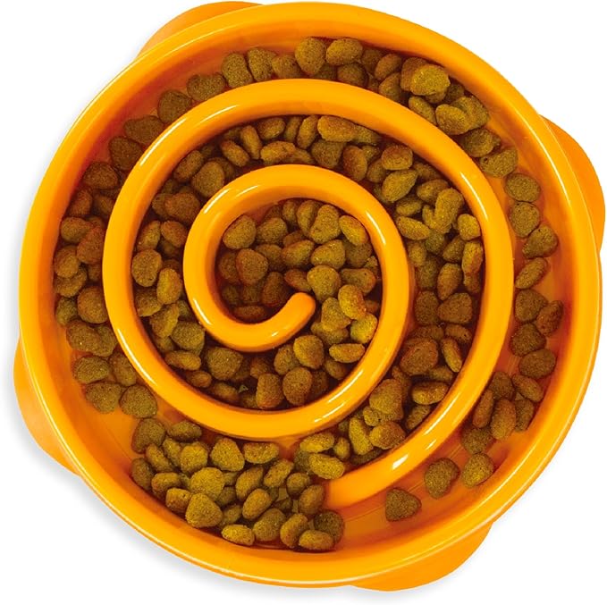 Outward Hound Fun Feeder Slow Bowl in Orange