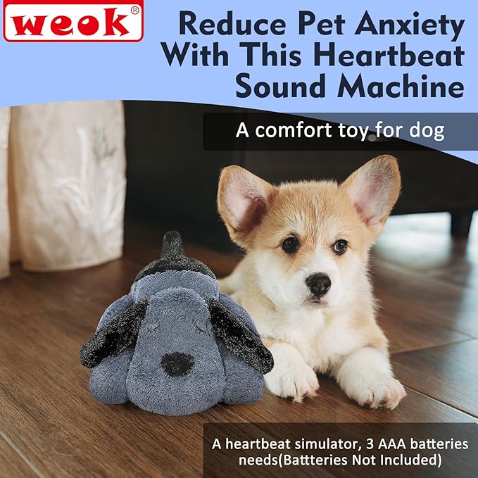 Heartbeat Dog Toy for Puppy- Heartbeat Helps for Dog Anxiety Relief and Calming Aid