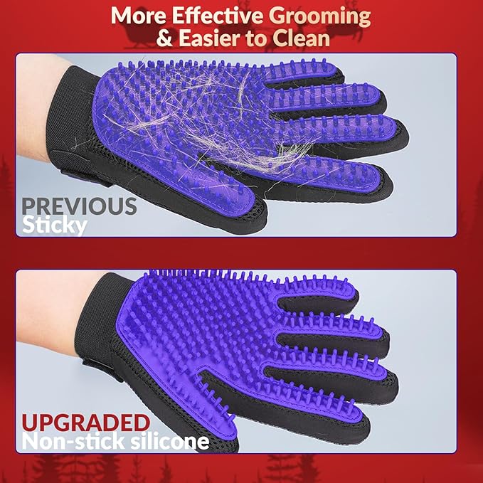 Upgrade Version Pet Grooming Glove 1 Pair
