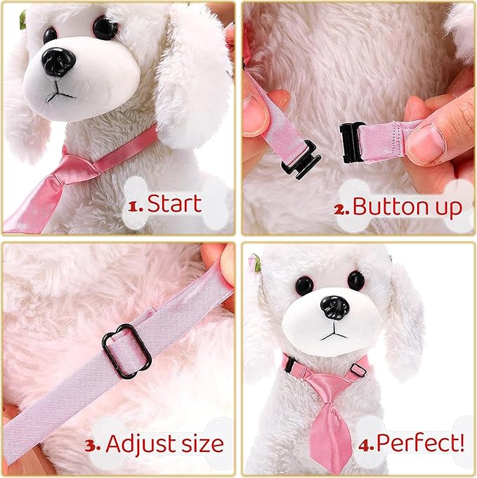 Allazone 24pcs Dog Neckties Dog Ties Adjustable Pet