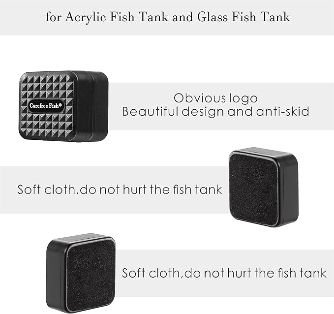 Carefree Fish Aquarium Mini Magnetic Cleaner Plus