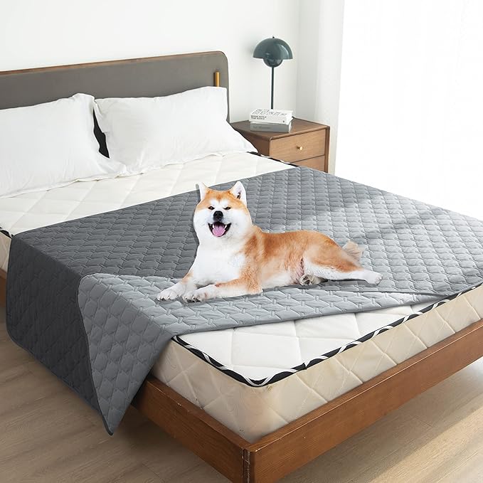 gogobunny 100% Double-Sided Waterproof Dog Bed Cover Pet Blanket Sofa Couch Furniture Protector for Puppy Large Dog Cat (52x82 Inch 1), Dark