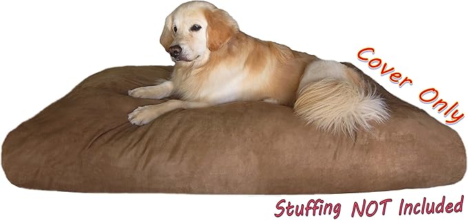 Dogbed4less External Pet Bed Cover with Zipper Liner for Extra Large Dog 55"X37"x4" XXL,