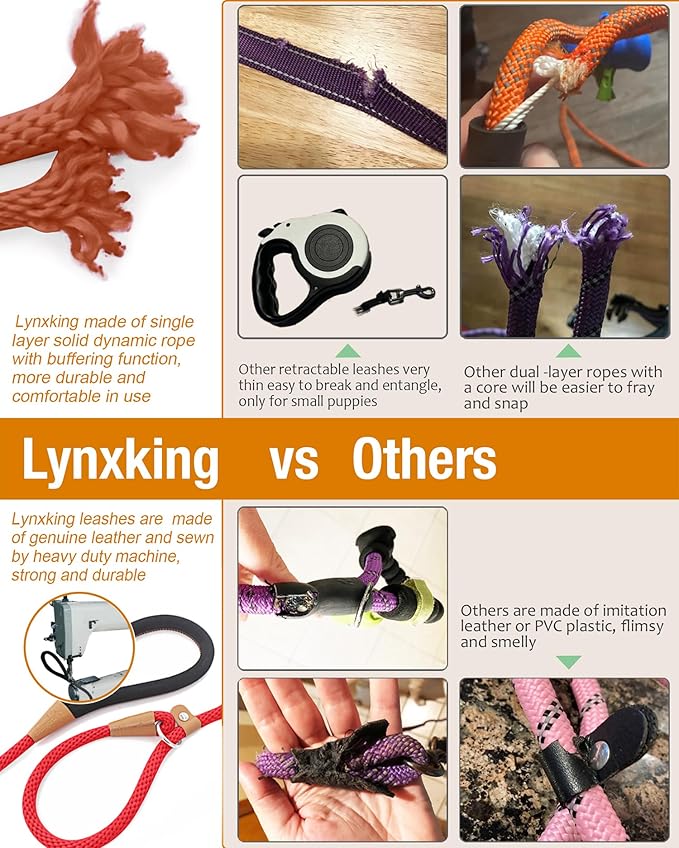 lynxking Dog Leash Slip Lead Snap Hook Rope