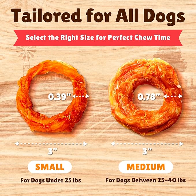 Gootoe Turkey Tendon Dog Treats – 100% USA-Sourced 3 Unit/Pack
