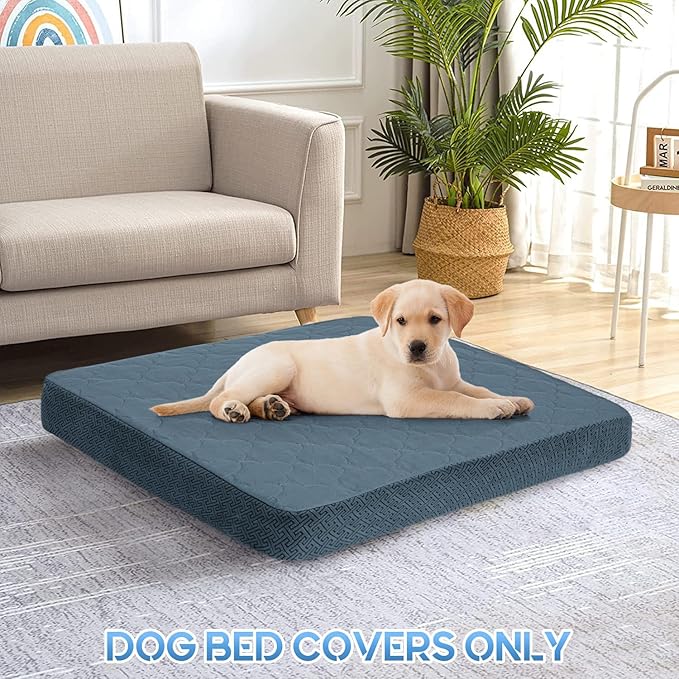CHHKON Dog Bed Covers Replacement Washable Waterproof Pet Puppy Bed Cover for Dog(Blue 20x15x6 inch)