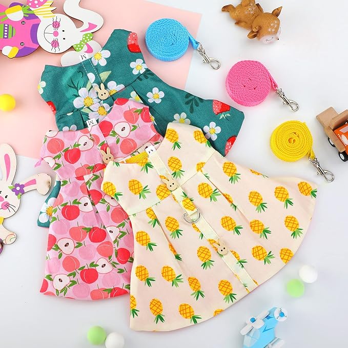 3 Piece Cute Rabbit Leash and Harness Set
